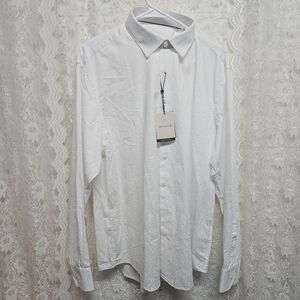 Bugatchi Classic White Dress Shirt NWT BUGATCHI SIZE XL